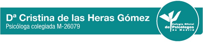 Cristina de las Heras Gómez, psicóloga colegiada M-26079